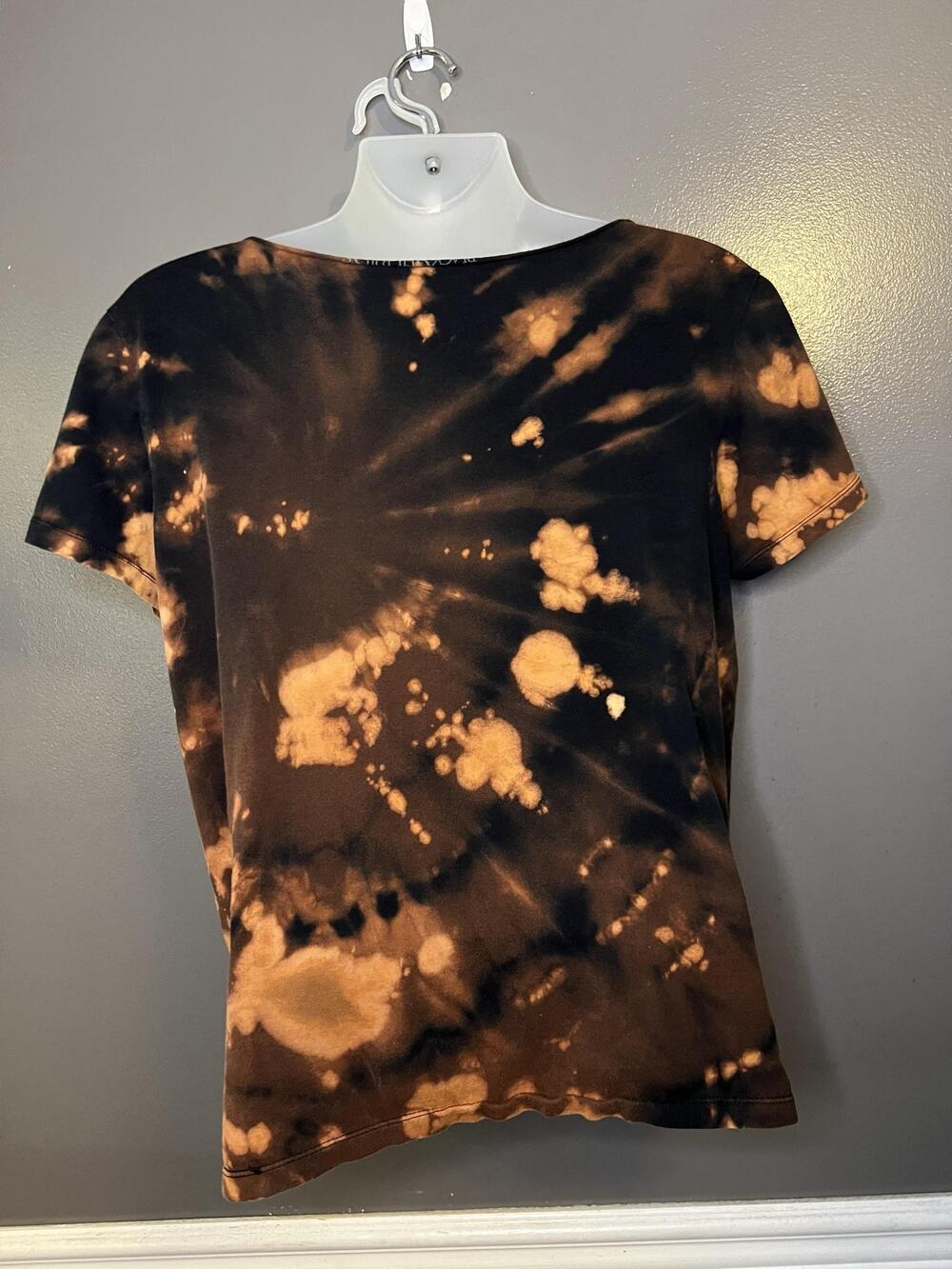 Black Veil Brides Shirt Mens Large Black Brown Bleach Tie Dye Graphic Band Tee - Picture 5 of 7